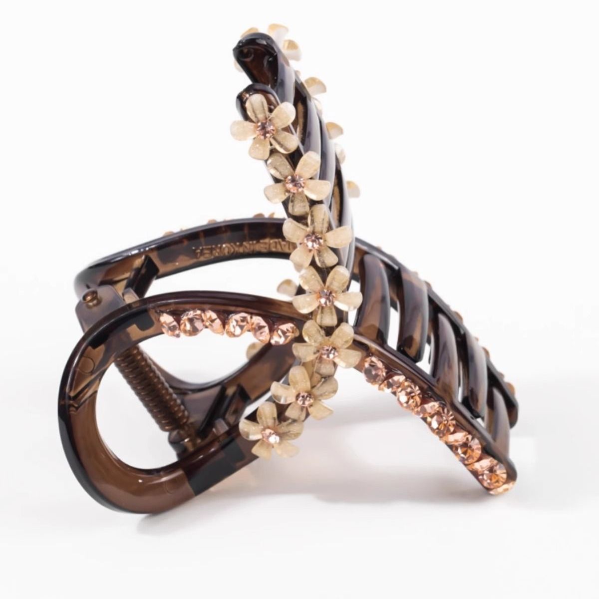 Wholesale Temperament Small Flower Diamond All-match 8cm Grab Clip